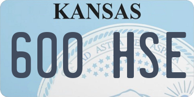 KS license plate 600HSE