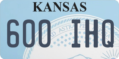 KS license plate 600IHQ