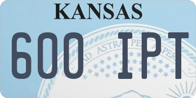 KS license plate 600IPT