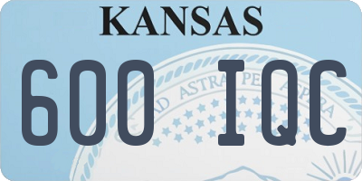 KS license plate 600IQC