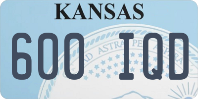 KS license plate 600IQD