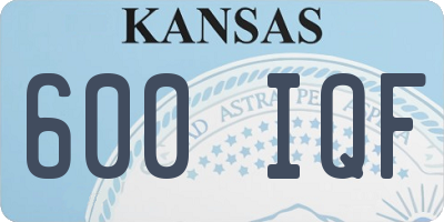 KS license plate 600IQF