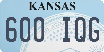 KS license plate 600IQG