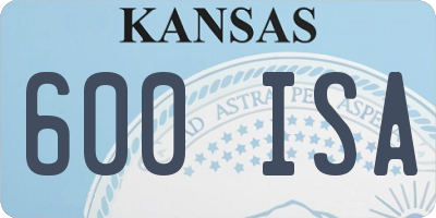 KS license plate 600ISA