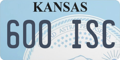 KS license plate 600ISC