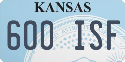 KS license plate 600ISF