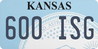 KS license plate 600ISG