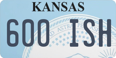 KS license plate 600ISH