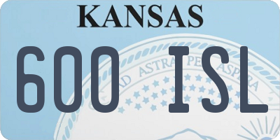 KS license plate 600ISL