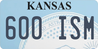 KS license plate 600ISM