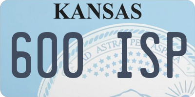 KS license plate 600ISP