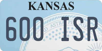 KS license plate 600ISR