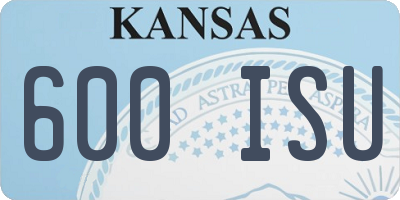 KS license plate 600ISU