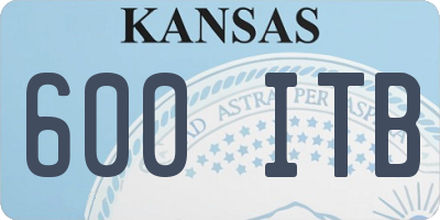 KS license plate 600ITB