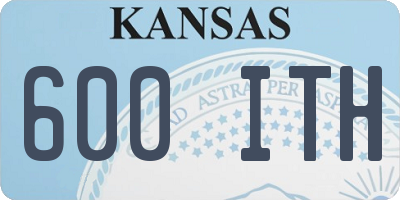 KS license plate 600ITH