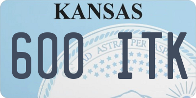 KS license plate 600ITK