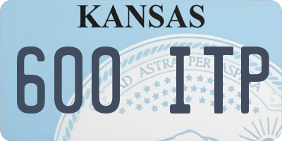 KS license plate 600ITP