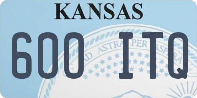 KS license plate 600ITQ