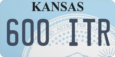KS license plate 600ITR