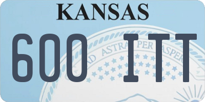 KS license plate 600ITT