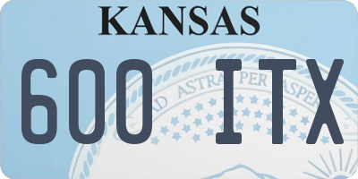 KS license plate 600ITX