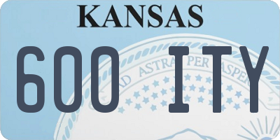 KS license plate 600ITY