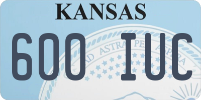KS license plate 600IUC