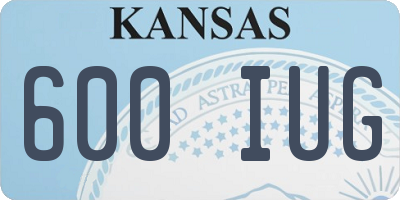 KS license plate 600IUG