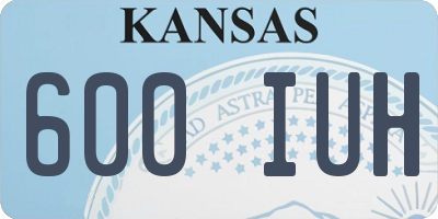 KS license plate 600IUH