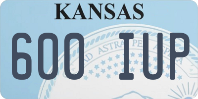 KS license plate 600IUP