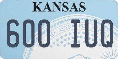 KS license plate 600IUQ