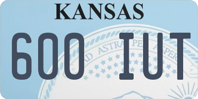 KS license plate 600IUT