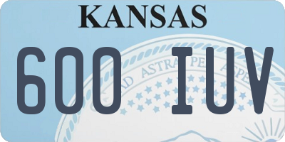 KS license plate 600IUV