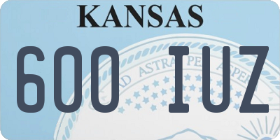 KS license plate 600IUZ