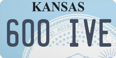 KS license plate 600IVE