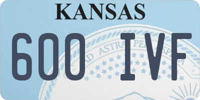 KS license plate 600IVF