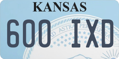 KS license plate 600IXD