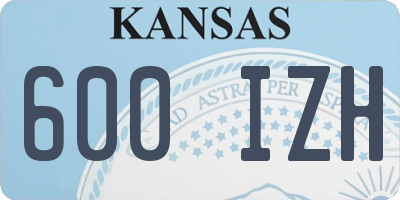 KS license plate 600IZH