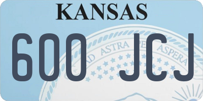 KS license plate 600JCJ