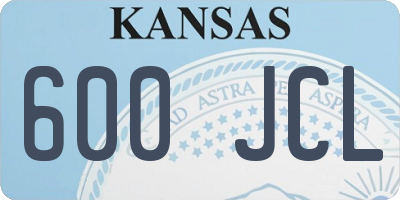 KS license plate 600JCL