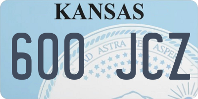 KS license plate 600JCZ