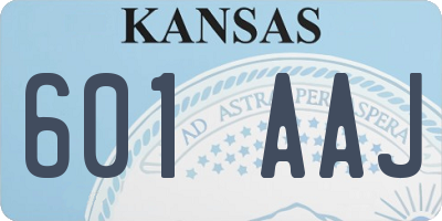 KS license plate 601AAJ