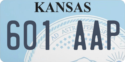 KS license plate 601AAP