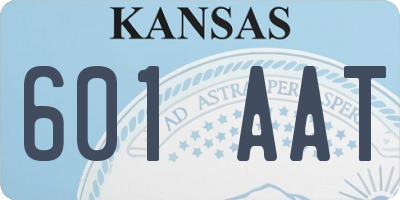 KS license plate 601AAT