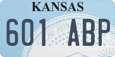 KS license plate 601ABP