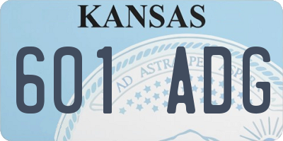 KS license plate 601ADG