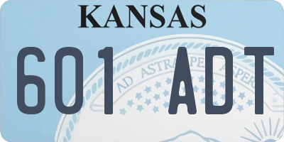 KS license plate 601ADT