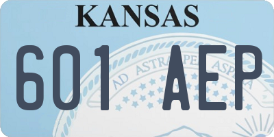 KS license plate 601AEP