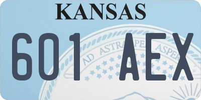 KS license plate 601AEX