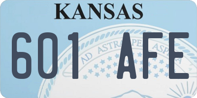 KS license plate 601AFE